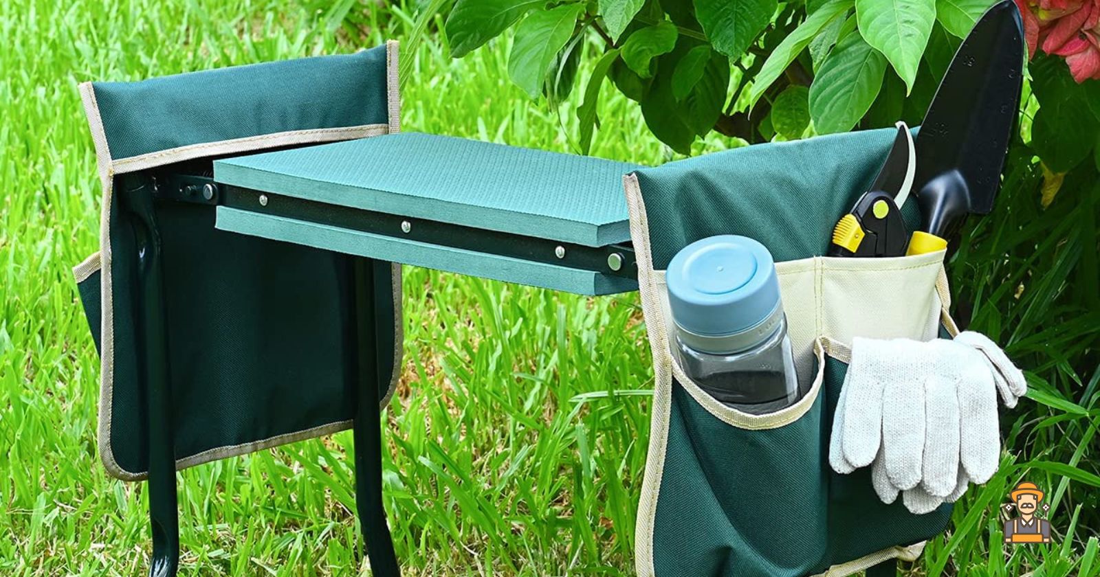 Help-Me-Up Garden Kneeler Pad With Support Handle - Mobility Aid For Kneeling & Standing